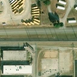 Sand Volleyball Court, Yanceyville, NC — aerial view