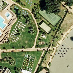 Sand Volleyball Court — aerial view