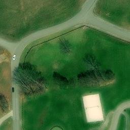 Sand Volleyball Court, TN — aerial view
