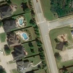 Sand Volleyball Court, Bentonville, AR — aerial view