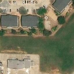 Volleyball Court, Bentonville, AR — aerial view
