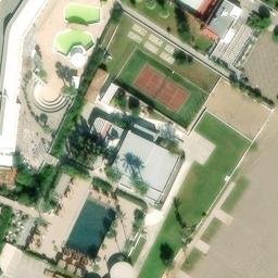 Sand Volleyball Court — aerial view
