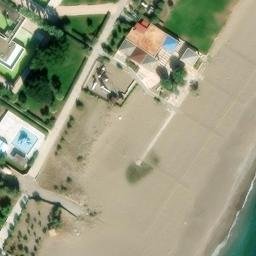Sand Volleyball Court — aerial view