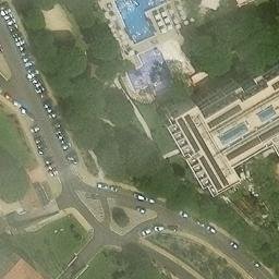Volleyball Court near Chiclana de la Frontera — aerial view