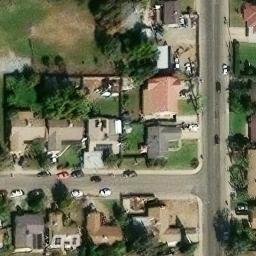 Sand Volleyball Court, Visalia, CA — aerial view