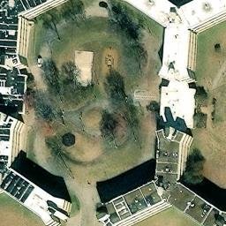 Sand Volleyball Court, Martin, TN — aerial view