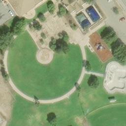 Sand Volleyball Court, Greenfield, CA — aerial view