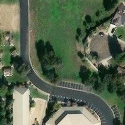 Sand Volleyball Court, Visalia, CA — aerial view