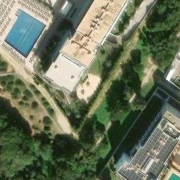 Sand Volleyball Court — aerial view