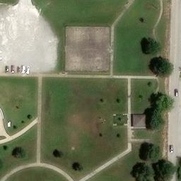 Volleyball Court, Gentry, AR — aerial view