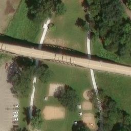 Sand Volleyball Court, Cotter, AR — aerial view