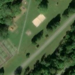 Sand Volleyball Court, TN — aerial view