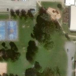 Sand Volleyball Court, Springdale, AR — aerial view