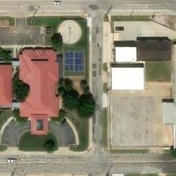Volleyball Court, Tulsa, OK — aerial view