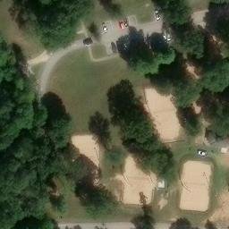 Sand Volleyball Court, Fayetteville, AR — aerial view