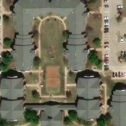 Volleyball Court, Stillwater, OK — aerial view