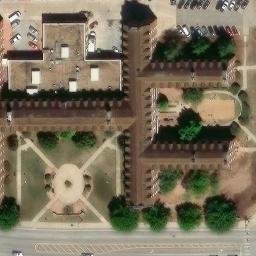 Sand Volleyball Court, Stillwater, OK — aerial view