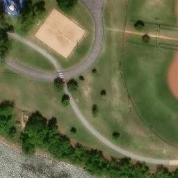 Sand Volleyball Court, Sand Springs, OK — aerial view