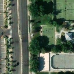 Sand Volleyball Court, Summerlin South, NV — aerial view