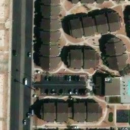 Asphalt Volleyball Court, Paradise, NV — aerial view