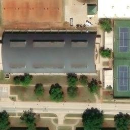 Volleyball Court, Stillwater, OK — aerial view