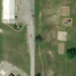 Sand Volleyball Court, Mannford, OK — aerial view