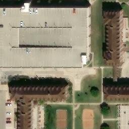 Sand Volleyball Court, Stillwater, OK — aerial view
