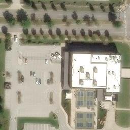Sand Volleyball Court, Fayetteville, AR — aerial view