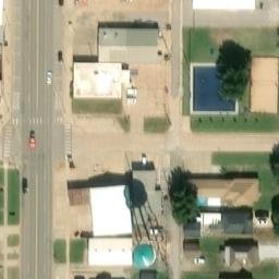 Sand Volleyball Court, Hennessey, OK — aerial view