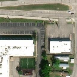Volleyball Court, Tulsa, OK — aerial view