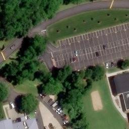 Sand Volleyball Court, Oak Hill, TN — aerial view