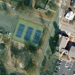 Sand Volleyball Court, Mebane, NC — aerial view