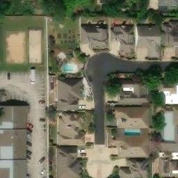 Volleyball Court, Tulsa, OK — aerial view