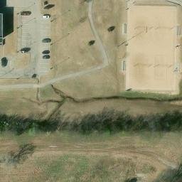 Sand Volleyball Court, Broken Arrow, OK — aerial view