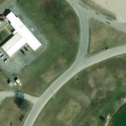 Sand Volleyball Court, Walnut Ridge, AR — aerial view