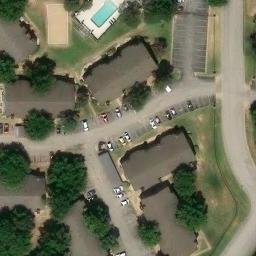 Sand Volleyball Court, Tulsa, OK — aerial view