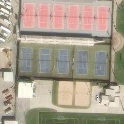 Sand Volleyball Court, Fayetteville, AR — aerial view