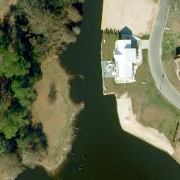 Sand Volleyball Court, Edenton, NC — aerial view