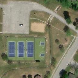 Sand Volleyball Court, Broken Arrow, OK — aerial view