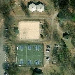 Sand Volleyball Court, Dyersburg, TN — aerial view