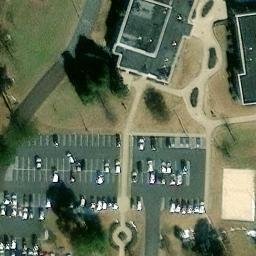 Sand Volleyball Court, Dyersburg, TN — aerial view