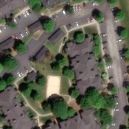 Sand Volleyball Court, Greensboro, NC — aerial view