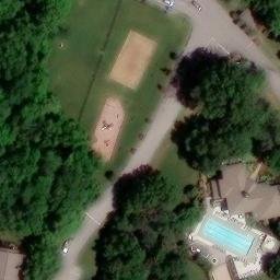 Sand Volleyball Court, Nashville-Davidson metropolitan government (balance), TN — aerial view