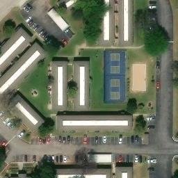 Sand Volleyball Court, Tulsa, OK — aerial view