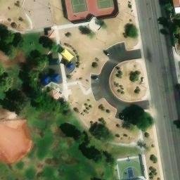 Sand Volleyball Court, Paradise, NV — aerial view