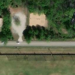 Sand Volleyball Court, Tulsa, OK — aerial view