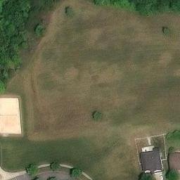 Sand Volleyball Court, Bermuda Run, NC — aerial view