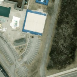 Sand Volleyball Court, Smyrna, TN — aerial view