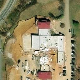Sand Volleyball Court, Knoxville, TN — aerial view
