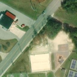 Sand Volleyball Court, Crossville, TN — aerial view